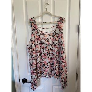 TORRID floral chiffon tank top 3XL